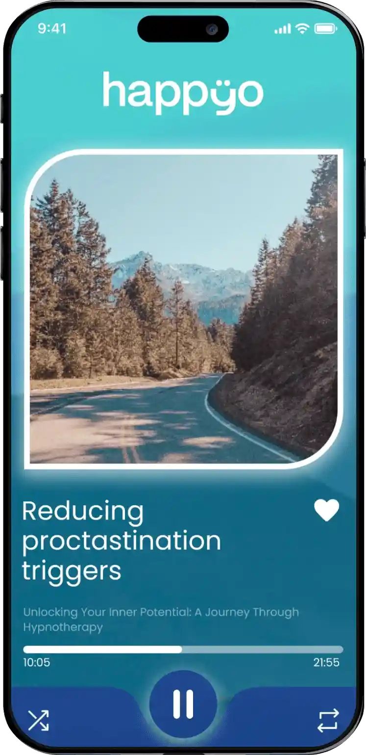 Happyo™ — Certified Hypnotherapy Anti-Procrastination Audio Program — 14+ Sessions, 15-20 Minutes Per Day — Kevin Core MD